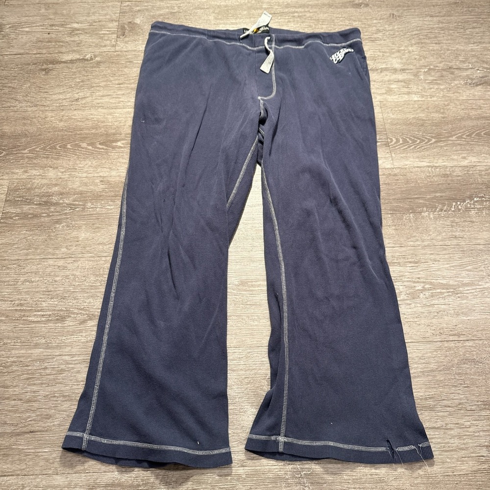 Lucky‎ Brand Pants Adult Large Blue Ribbed Cotton Straight Baggy 38x28 Lounge